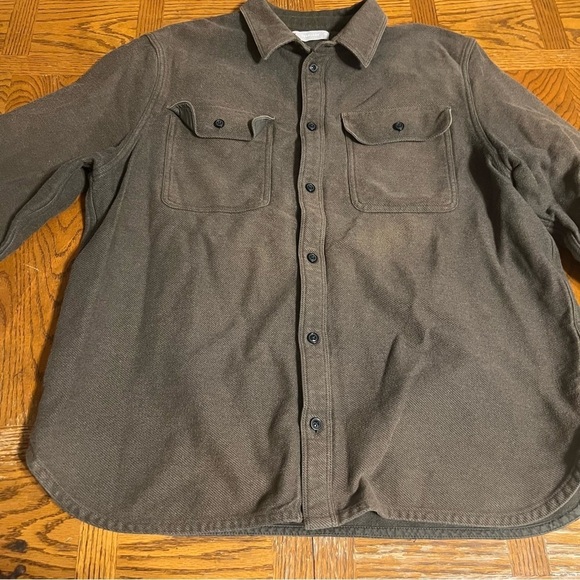 Everlane Men's Heavyweight Overshirt Shacket in Heathered Green Sz XXL *Flawed* - Picture 2 of 15